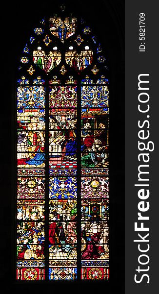 France Rouen: the gothic Cathedral of Rouen was the worldï¿½s tallest building from 1876 to 1880. The Norman cathedral contains the tomb of Richard the Lion heart. View of the stained-glass window