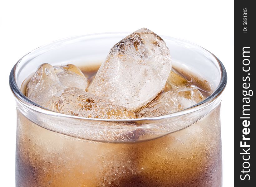 Cold Fizzy Cola With Ice