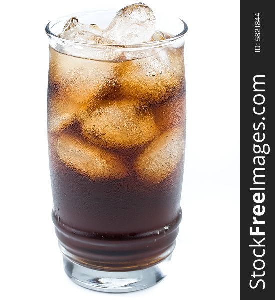 Cold Fizzy Cola With Ice
