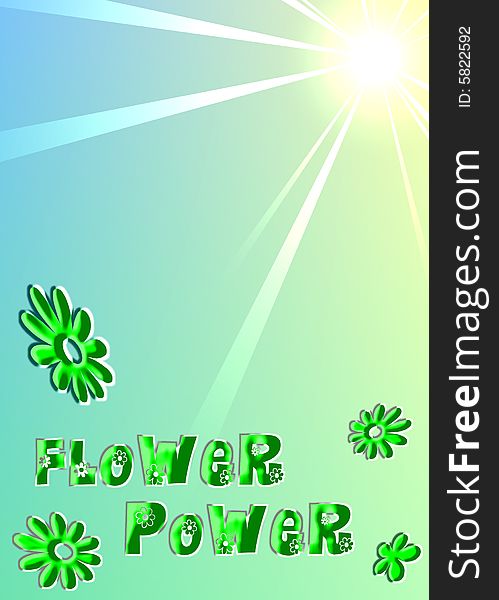 Flowery design for a greeting card. Flowery design for a greeting card.
