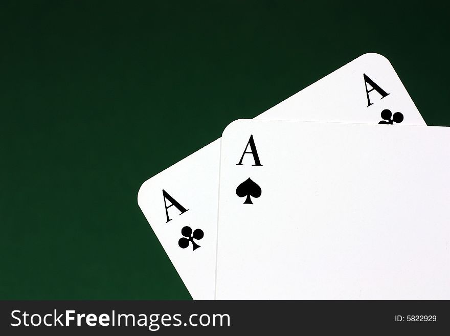 Two aces in a texas hold em game. Two aces in a texas hold em game.