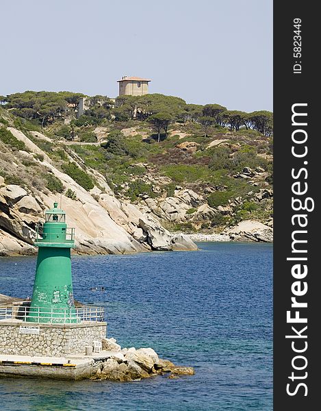 Little lighthouse on the Giglio Isle