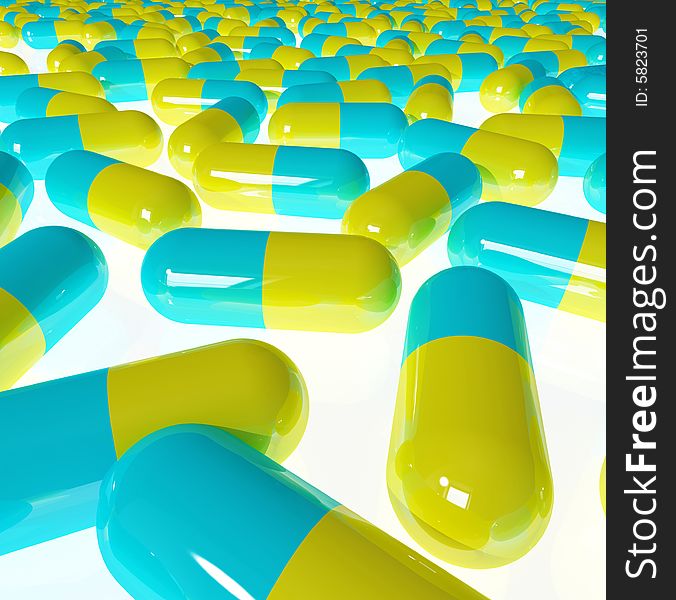Image 3d of capsule pills background