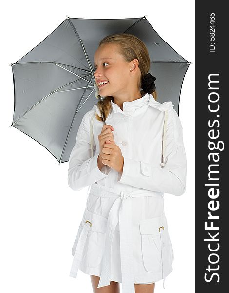 Teen Girl With Umbrella