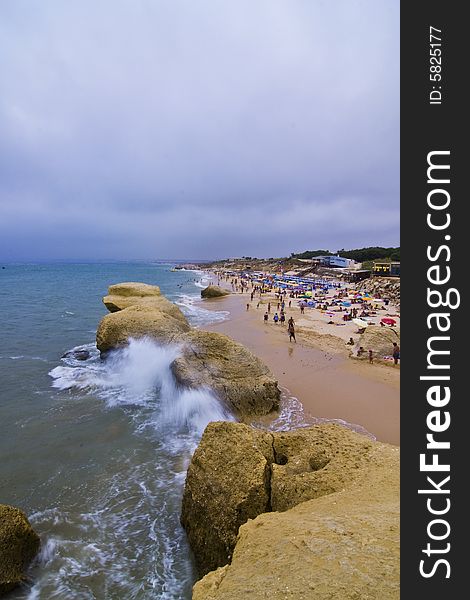 Storm Over Algarve Tourists