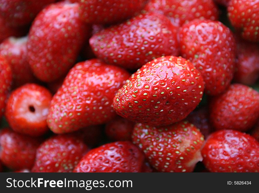 A lot of delicious strawberry