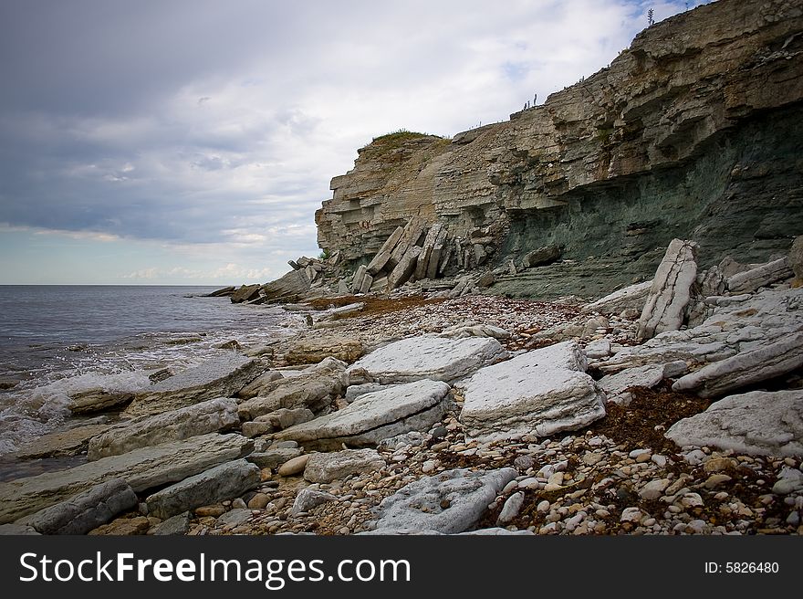 Cliffs on a Baltic sea shore