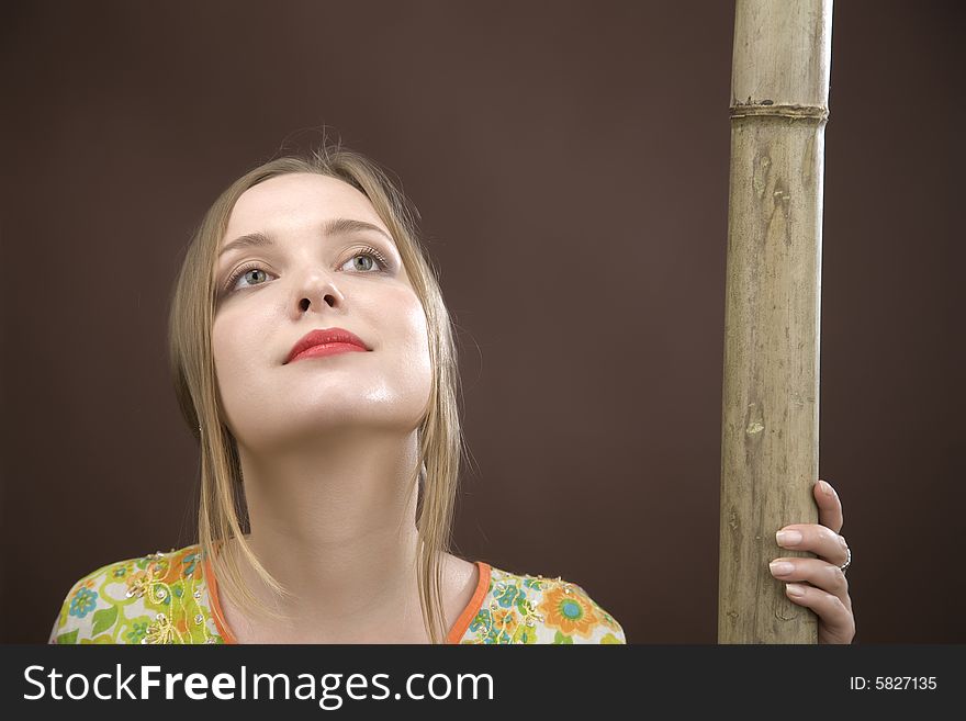 Beauty Woman Looking Up