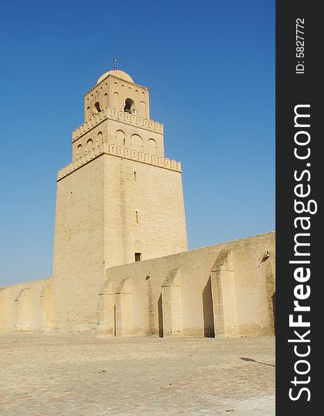 Great mosque in Kairouan  in Tunisia