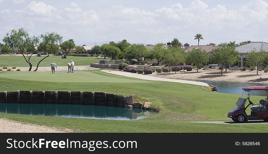 Players on the golf course