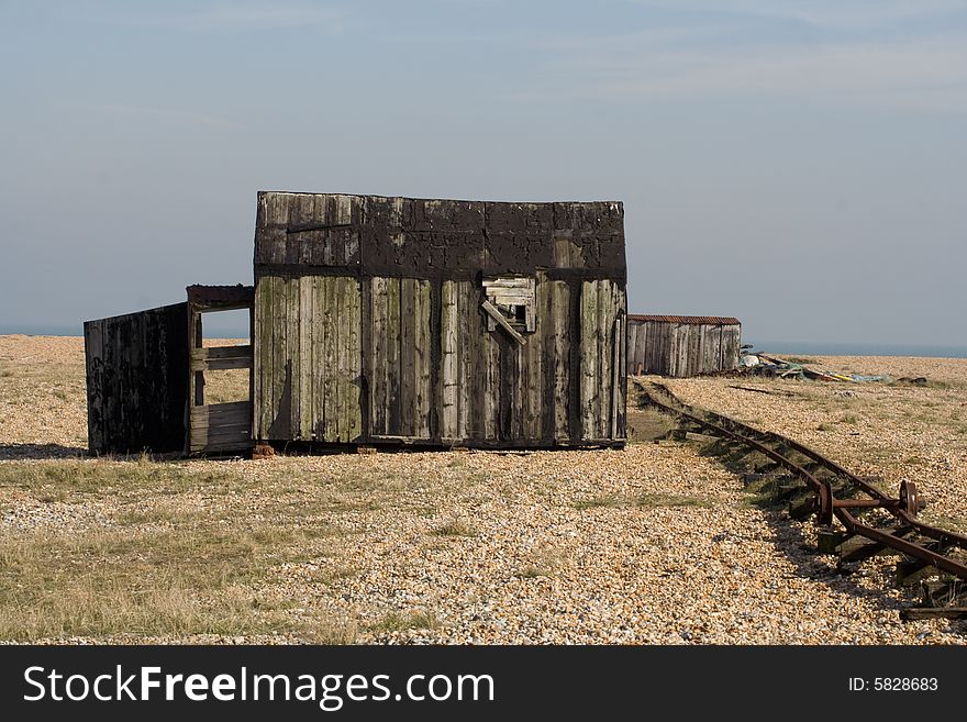 Dungeness, England.
Shack with tracks along side it. Dungeness, England.
Shack with tracks along side it.