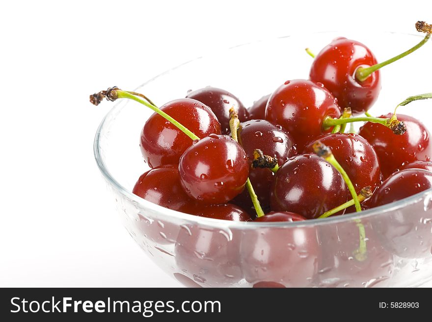 Bowl with fresh cherry, nature food. Bowl with fresh cherry, nature food