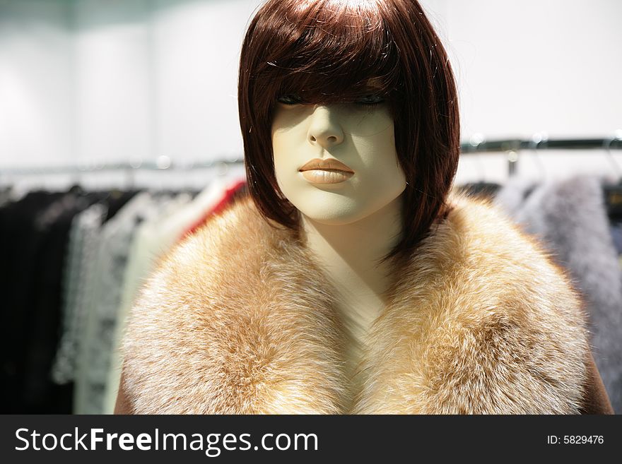 Mannequin in fur