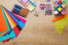 Set Of School Supplies Royalty Free Stock Image Set Of School Supplies Royalty Free Stock Image