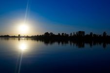 Sunset At Riverside Stock Photography