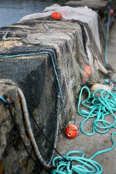 Drying Fishing Nets Stock Photography