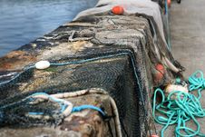 Drying Fishing Nets Stock Photography