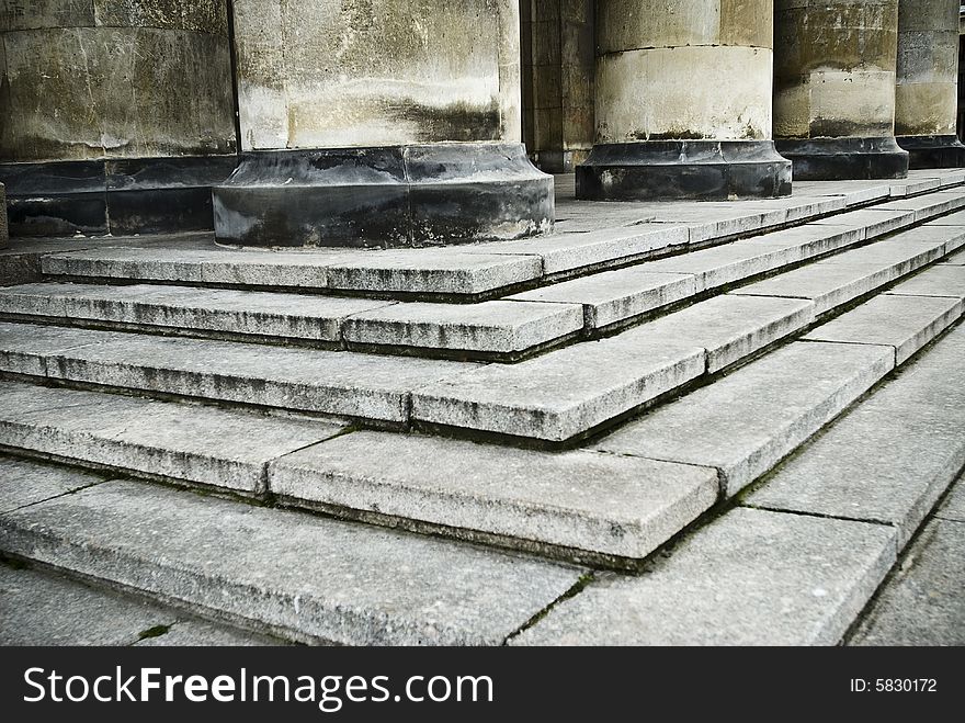 Columns At The Top Of Stairs