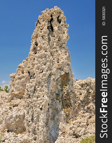 Tufa rock formation - Mono lake, California. Tufa rock formation - Mono lake, California