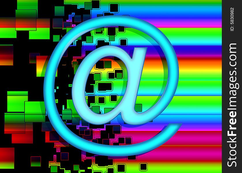 An image of the internet symbol @ used in email addresses. An image of the internet symbol @ used in email addresses.