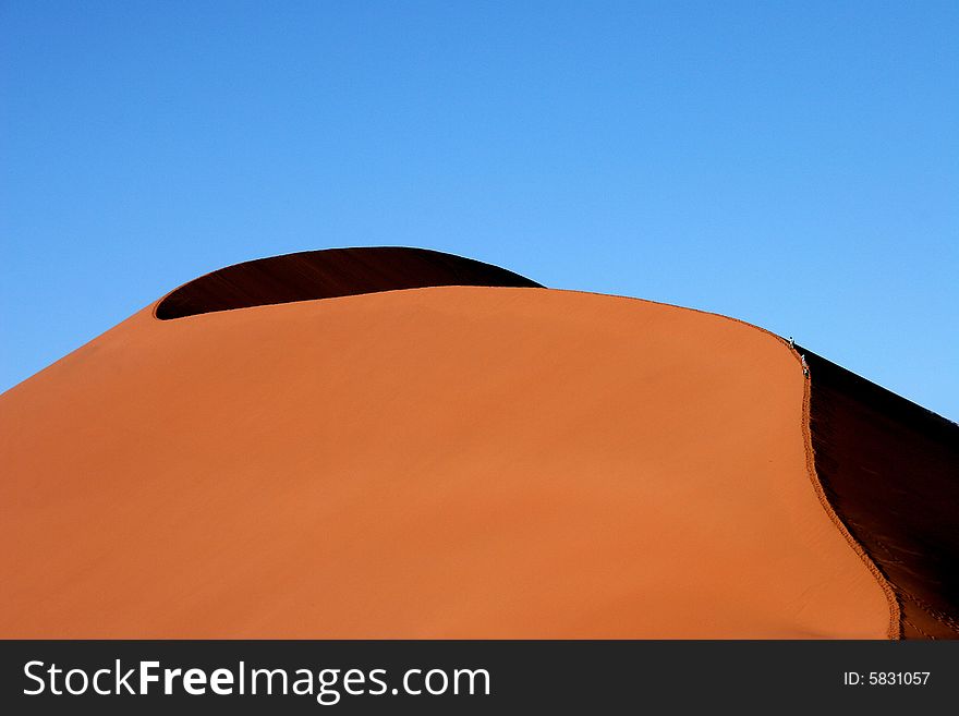 Namib desert, red dunes, Sossusvlei, Namibia. Namib desert, red dunes, Sossusvlei, Namibia