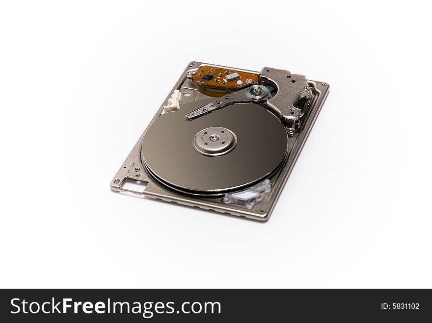 Opened Hard disk drive