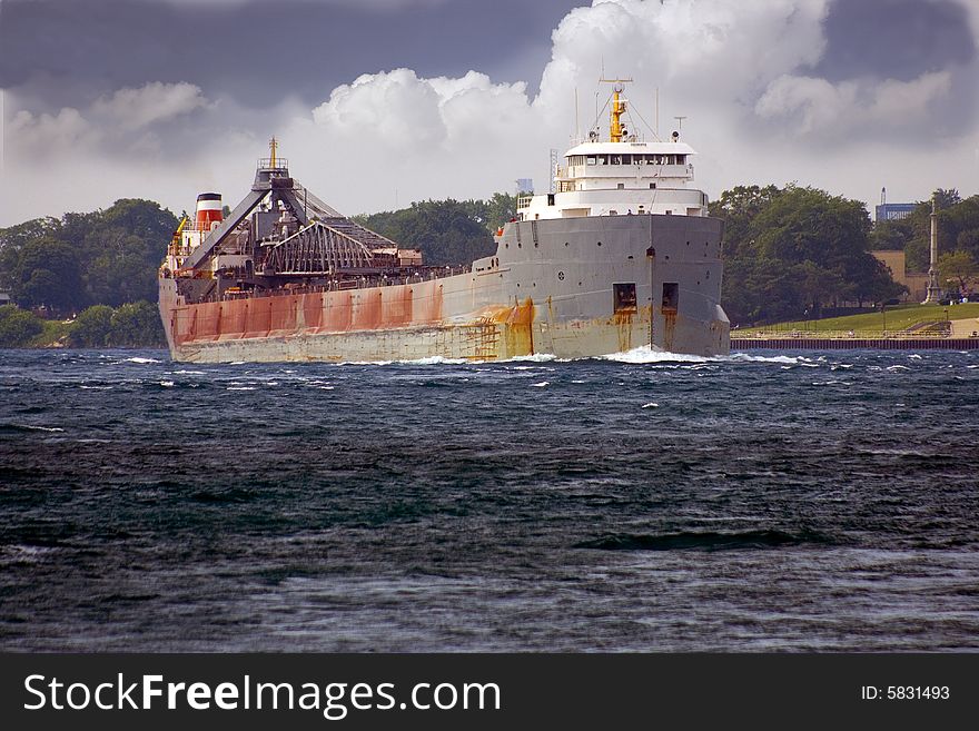 Freighter St, Clair River