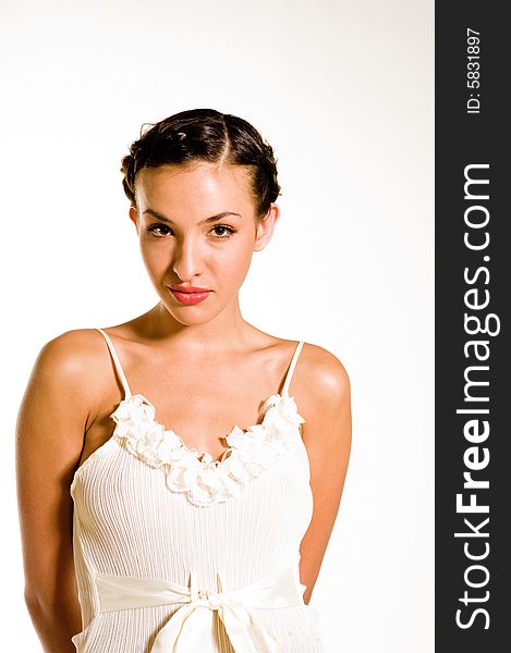 A young female model, photographed in the studio.