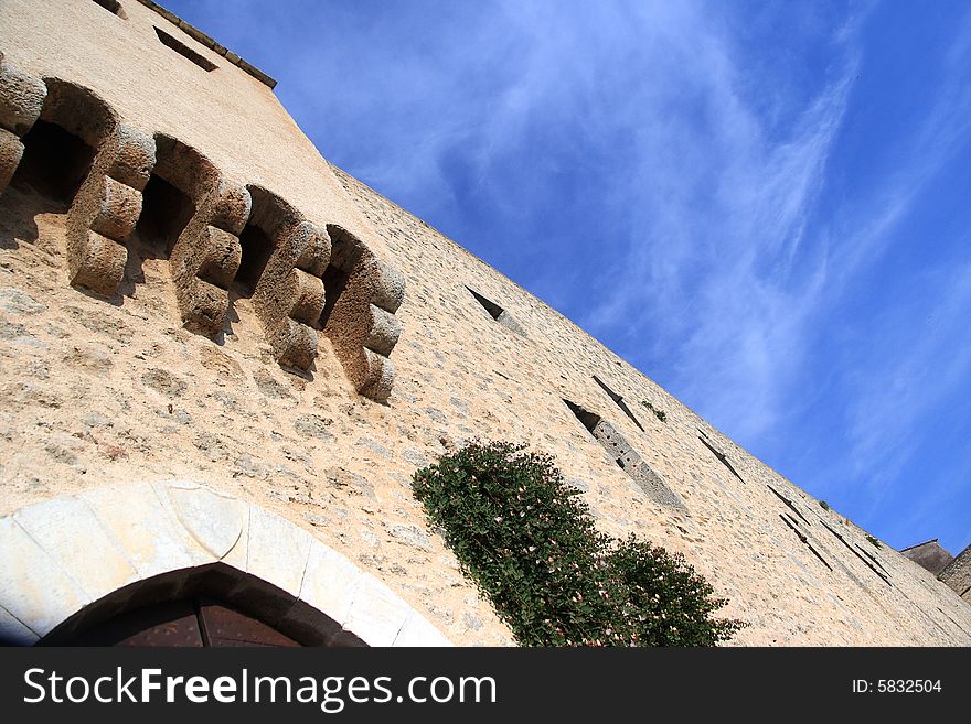 View of the antique castle entrance in Massa. View of the antique castle entrance in Massa