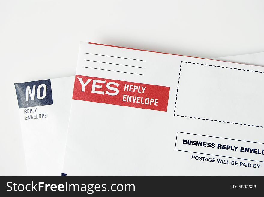 Yes and No Business Reply Envelope