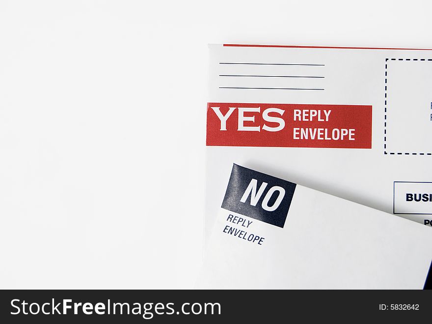 Yes and No Business Reply Envelope