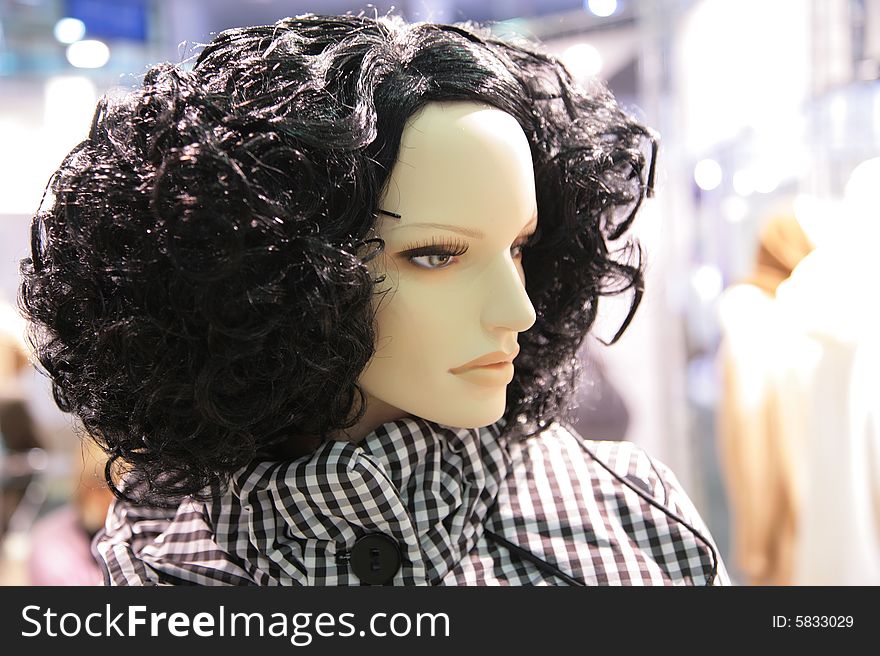 The head of woman mannequin