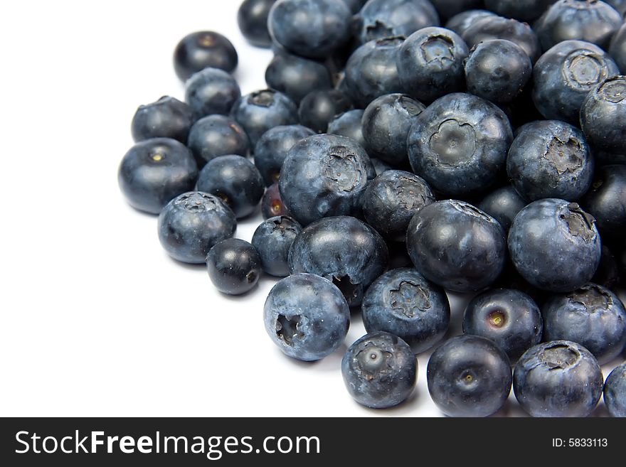 Blueberry fruits isolated on white background
