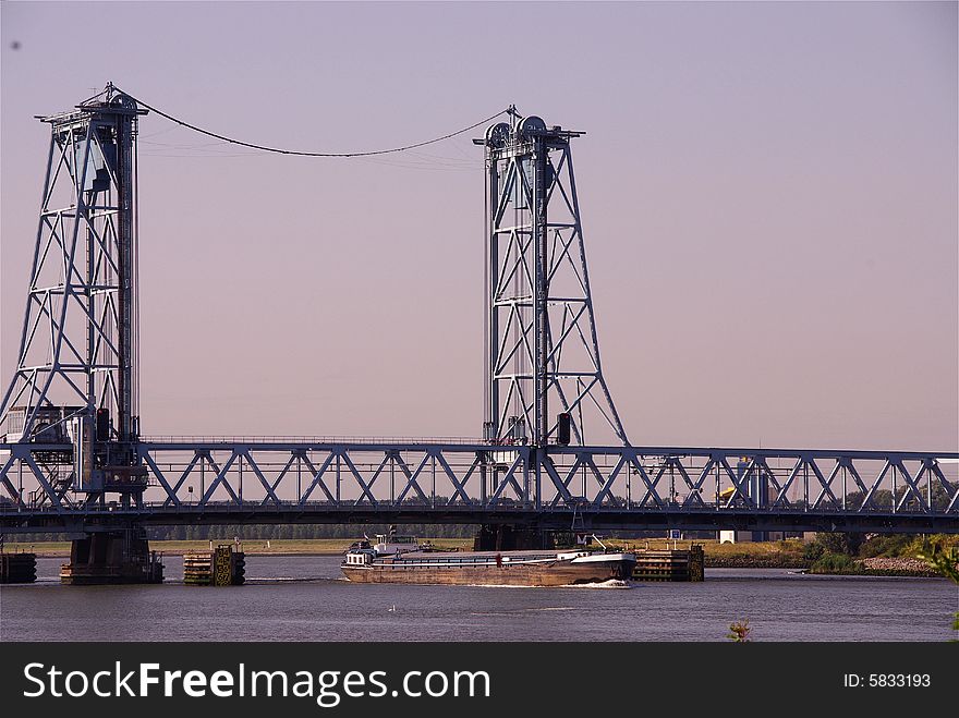 A rivet vertical lift  bridge