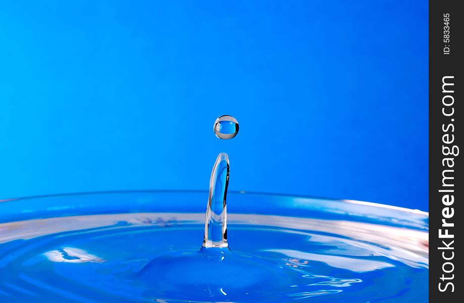 Blue fresh water splash background