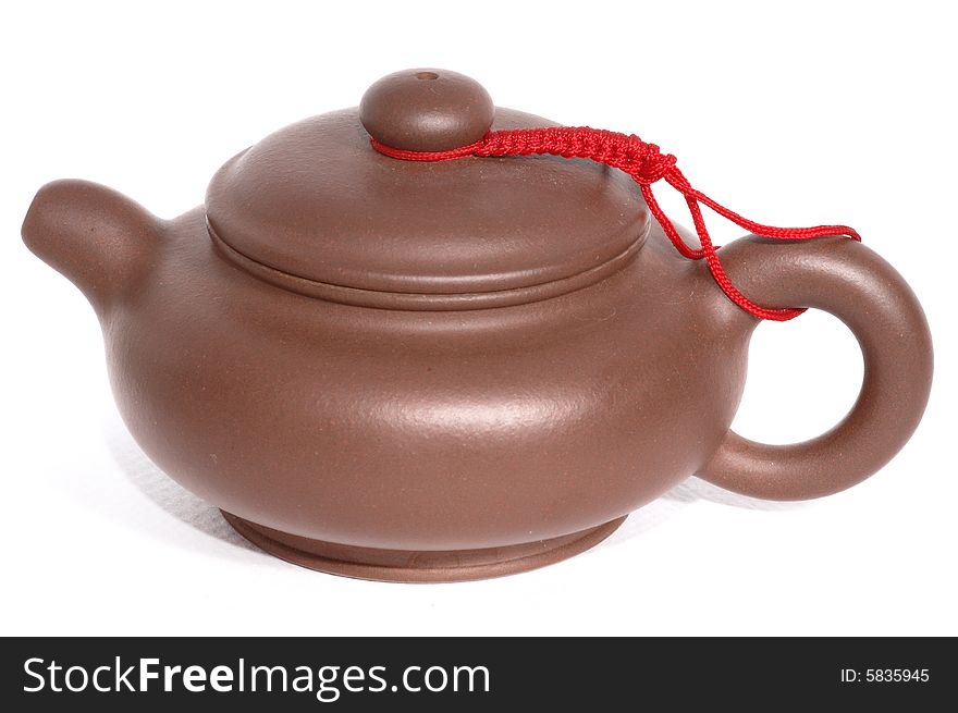 It is Chinese teapot with red wire.