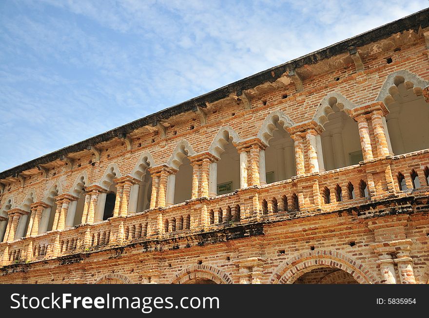 A picture of old architecture. A picture of old architecture