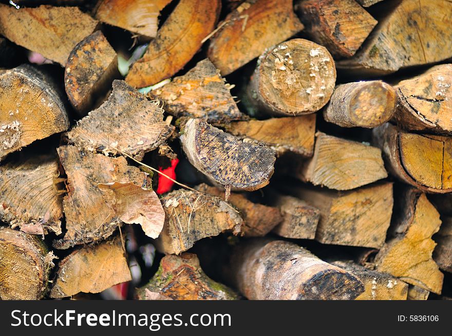 Image of firewood stacked up for later use. Image of firewood stacked up for later use