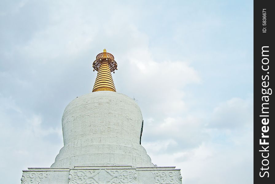 White Tower under the clouds in Shenyang City, china