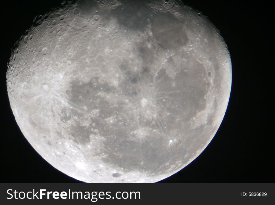 Shoot of moon in the night