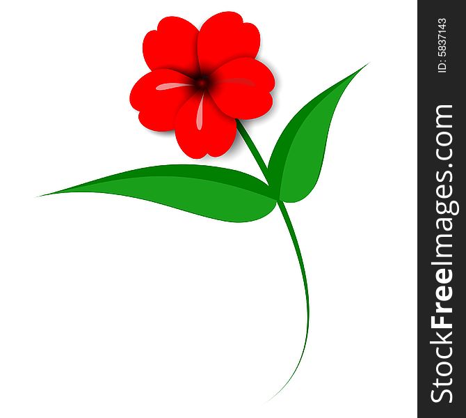 Vector illustration of the red flover. Vector illustration of the red flover