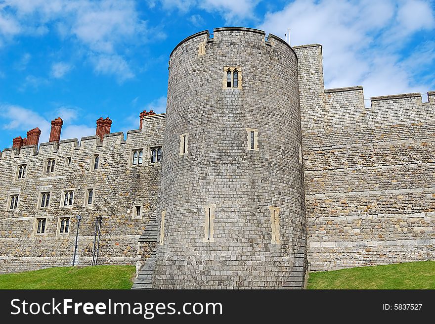 Walls And Tower Of Windsor Castle