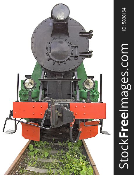 The steam locomotive isolated over white with clipping path. The steam locomotive isolated over white with clipping path.