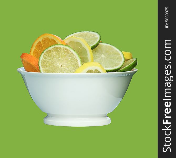 Citrus in bowl (included clipping path and isolated)