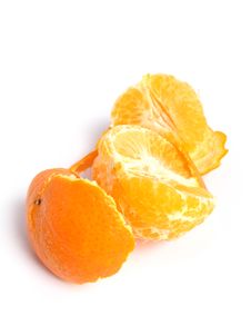Organic Tangerine Peeled Stock Photo