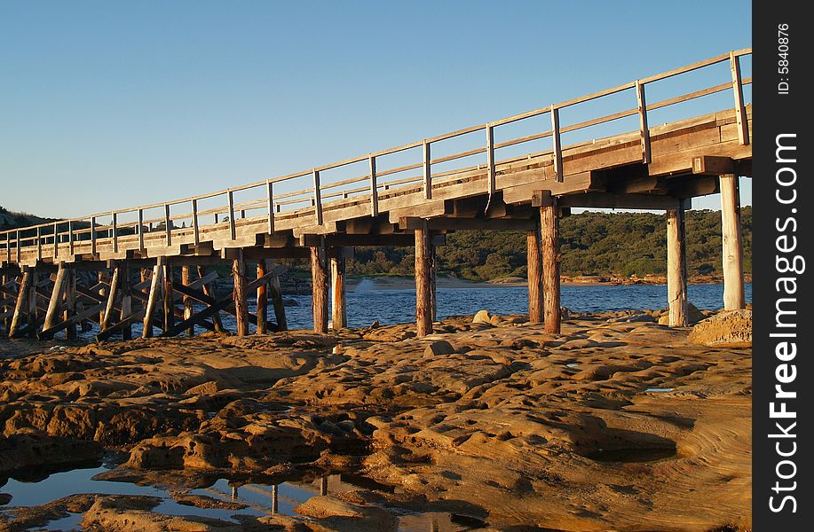 Wooden bridge in La Perouse, Sydney