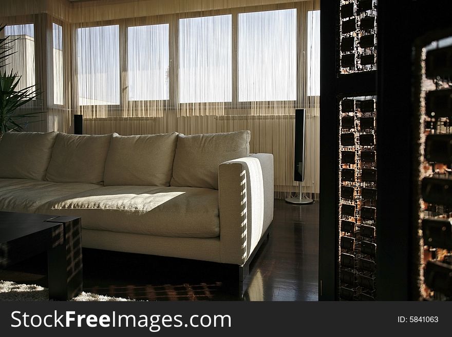 Living room with modern sofa. Living room with modern sofa