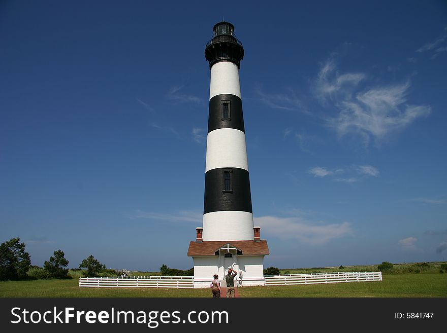 Bodie Island lighthouse on the outer banks of North Carolina