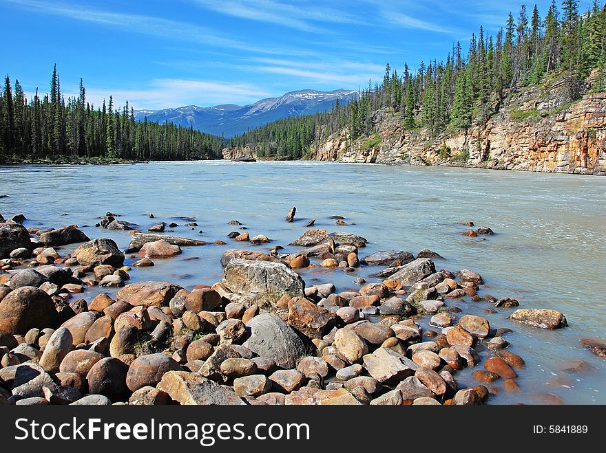 Downstream Of Athabasca Falls