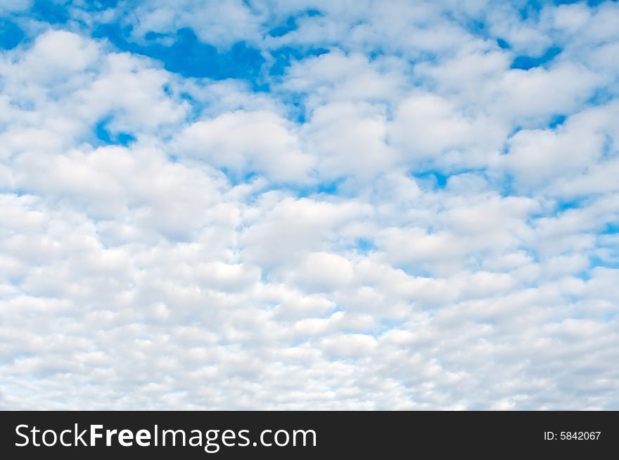 Cloudscape may be used as a background. Cloudscape may be used as a background